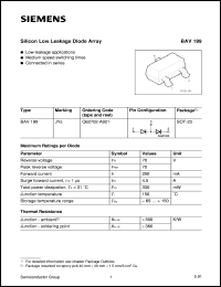 BAV199 datasheet: Silicon low leakage diode array BAV199