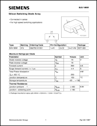 BAV99W datasheet: Silicon switching diode array BAV99W