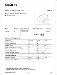 BAW56 datasheet: Silicon switching diode array BAW56