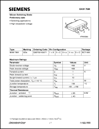 BAW78M datasheet: Silicon switching diode BAW78M