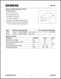 BB644 datasheet: Silicon variable capacitance diode BB644