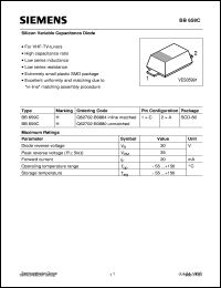BB659C datasheet: Silicon variable capacitance diode BB659C