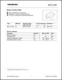 BBY51-03W datasheet: Silicon tuning diode BBY51-03W