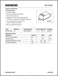 BBY58-02W datasheet: Silicon tuning diode BBY58-02W