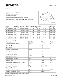 BC807-40W datasheet: PNP silicon AF transistor BC807-40W