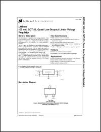 LM3480IM3X-5.0 datasheet: 100 mA, SOT-23, Quasi Low-Dropout Linear Voltage Regulator LM3480IM3X-5.0