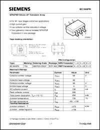 BC846PN datasheet: NPN/PNP silicon AF transistor array BC846PN