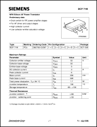 BCP71m datasheet: NPN silicon AF power transistor BCP71m