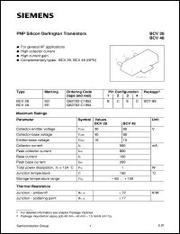 BCV48 datasheet: PNP silicon darlington transistor BCV48