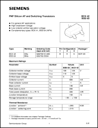 BSS63 datasheet: PNP silicon AF switching transistor BSS63