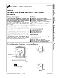 LM3526M-H datasheet: Dual Port USB Power Switch and Over-current Protection LM3526M-H