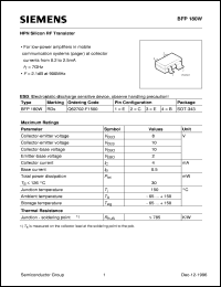 BFP180W datasheet: NPN silicon RF transistor BFP180W