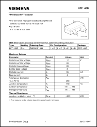 BFP183R datasheet: NPN silicon RF transistor BFP183R