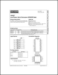 100307DC datasheet:  Low Power Quint Exclusive OR/NOR Gate 100307DC