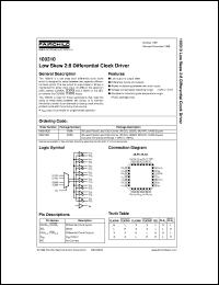 100310QI datasheet:  Low Skew 2:8 Differential Clock Driver 100310QI