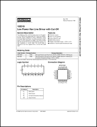 100319QCX datasheet:  Low Power Hex Line Driver with Cut-Off 100319QCX