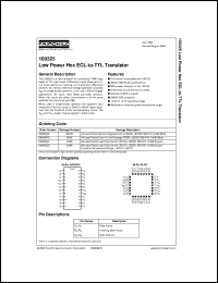 100325SCX datasheet:  Low Power Hex ECL-to-TTL Translator 100325SCX