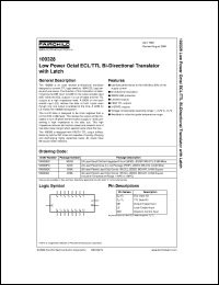 100328SC datasheet:  Low Power ECL/TTL Bi-Directional Translator with Latch 100328SC
