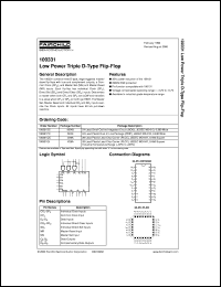 100331PC datasheet:  Low Power Triple D-Type Flip-Flop 100331PC