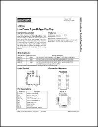 100331QC datasheet:  Low Power Triple D-Type Flip-Flop 100331QC