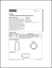 100344QC datasheet:  Low Power 8-Bit Latch with Cut-Off Drivers 100344QC