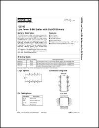 100352PC datasheet:  Low Power 8-Bit Buffer with Cut-Off Drivers 100352PC