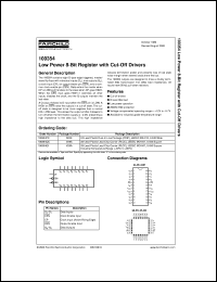 100354QI datasheet:  Low Power 8-Bit Register with Cut-Off Drivers 100354QI