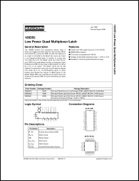 100355DC datasheet:  Low Power Quad Multiplexer/Latch 100355DC