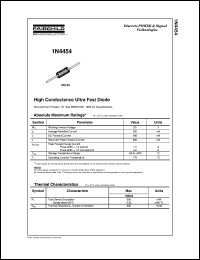 1N4454 datasheet:  High Conductance Ultra Fast Diode 1N4454