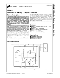 LM3622MX-8.4 datasheet: Lithium-Ion Battery Charger Controller LM3622MX-8.4