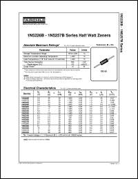 1N5242B datasheet:  Half Watt Zeners 1N5242B