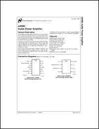 LM380N-8 datasheet: Audio Power Amplifier LM380N-8