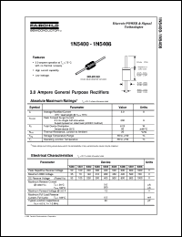 1N5400 datasheet:  3.0 Ampere General Purpose Rectifiers 1N5400