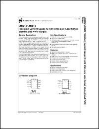 LM3812M-1.0 datasheet: Precision Current Gauge IC with Ultra-Low Loss Sense Element and PWM Output, for High-Side Sensing LM3812M-1.0