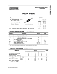 1N5817 datasheet:  1.0 Ampere Schottky Barrier Rectifiers 1N5817