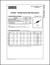 1N750A datasheet:  Half Watt Zeners 1N750A