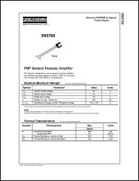 2N3703 datasheet:   PNP General Purpose Amplifier 2N3703