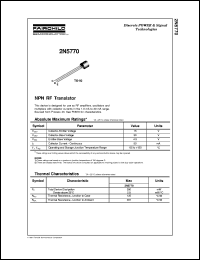 2N5770 datasheet:   NPN RF Transistor 2N5770