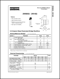 2W01G datasheet:  2.0 Ampere Glass Passivated Bridge Rectifiers 2W01G