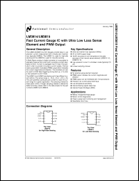 LM3815M-1.0 datasheet: Fast Current Gauge IC with Ultra Low Loss Sense Element and PWM Output, for Low-Side Sensing LM3815M-1.0