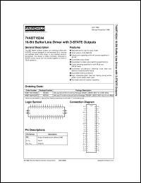 74ABT16244CMTD datasheet:  16-Bit Buffer/Line Driver with 3-STATE Outputs 74ABT16244CMTD