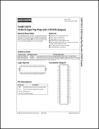 74ABT16374CMTD datasheet:  16-Bit D Flip-Flop with 3-STATE Outputs 74ABT16374CMTD