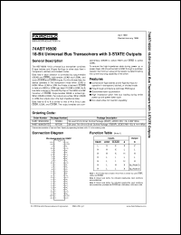 74ABT16500CSSCX datasheet:  18-Bit Registered Bus Transceiver with 3-STATE Outputs 74ABT16500CSSCX