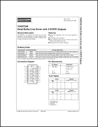 74ABT240CSC datasheet:  Octal Buffer/Line Driver with 3-STATE Outputs 74ABT240CSC