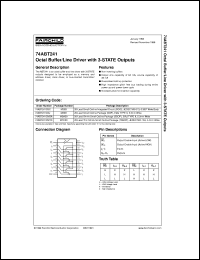 74ABT241CSJ datasheet:  Octal Buffer/Line Driver with 3-STATE Outputs 74ABT241CSJ