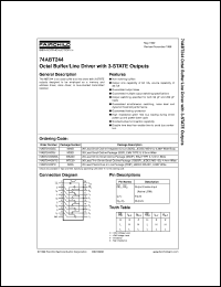 74ABT244CSJX datasheet:  Octal Buffer/Line Driver with 3-STATE Outputs 74ABT244CSJX