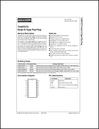 74ABT273CSJX datasheet:  Octal D-Type Flip-Flop 74ABT273CSJX