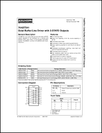 74ABT541CMTCX datasheet:  Octal Buffer/Line Driver with 3-STATE Outputs 74ABT541CMTCX