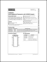 74ABT543CSCX datasheet:  Octal Registered Transceiver with 3-STATE Outputs [Advanced] 74ABT543CSCX