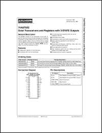 74ABT652CMSA datasheet:  Octal Transceivers and Registers with 3-STATE Outputs [Advanced] 74ABT652CMSA